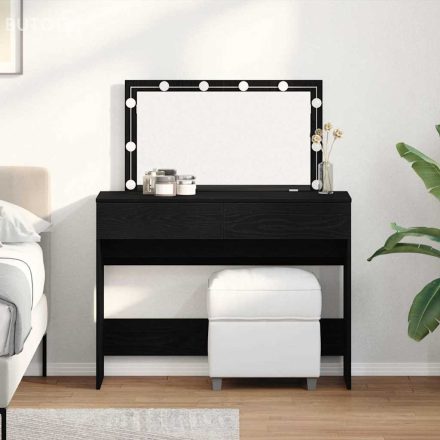 vidaXL Sminkasztal fiókkal Musta tammi 100 x 40 x 120 cm Faanyag