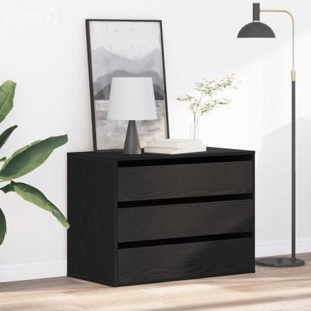 vidaXL Fiókos Szekrény fiókkal Musta tammi 80 x 41 x 58 cm Faanyag