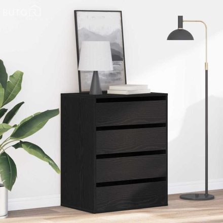 vidaXL Fiókos Szekrény fiókkal Musta tammi 60 x 41 x 76 cm Faanyag