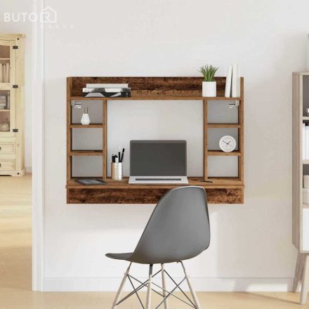 vidaXL Falra Szerelhető íróasztal Mesteri fa 105x48x75 cm Mérnöki fa