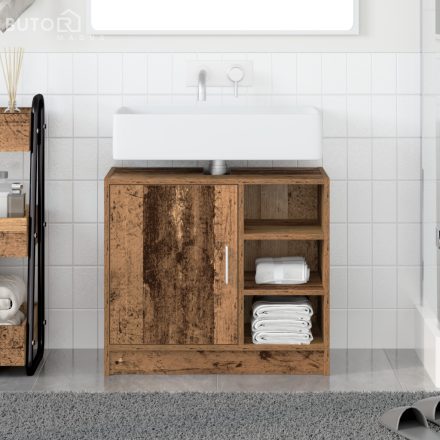 vidaXL Mosogató szekrény Régi Fa 63x29x55 cm