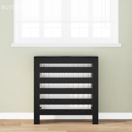 vidaXL Radiátor takaró Fekete tölgy 78x20x82 cm Mérnökileg megtervezett fa