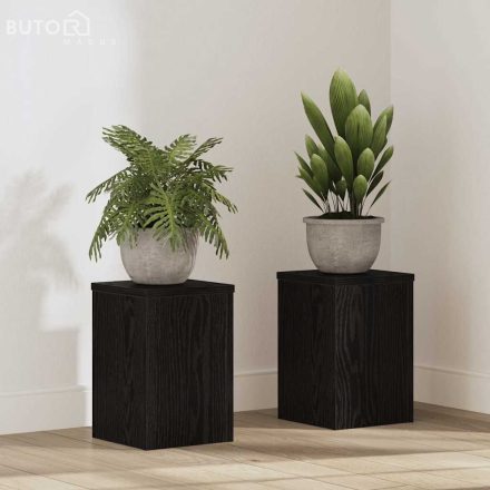 vidaXL Növényállvány 2 pcs Musta tammi 20 x 20 x 30 cm Faanyag