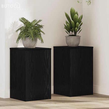 vidaXL Növényállvány 2 pcs Musta tammi 30 x 30 x 50 cm Faanyag