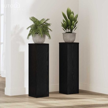 vidaXL Növényállvány 2 pcs Musta tammi 17 x 17 x 60 cm Faanyag