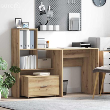 vidaXL Fiókos szekrény Artisan tölgy Forgácslap, Laminált Közepes