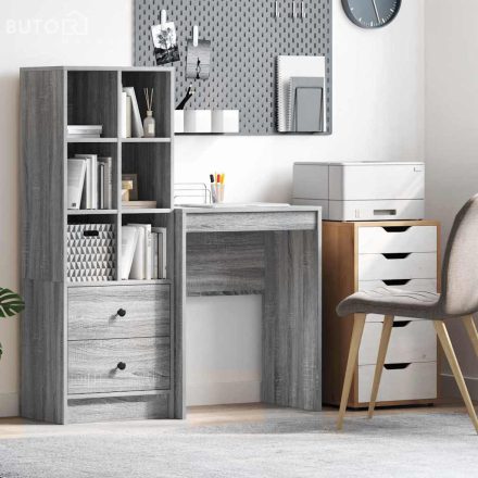 vidaXL Íróasztal Szürke Sonoma Forgácslap 60 x 40 x 76 cm Íróasztal