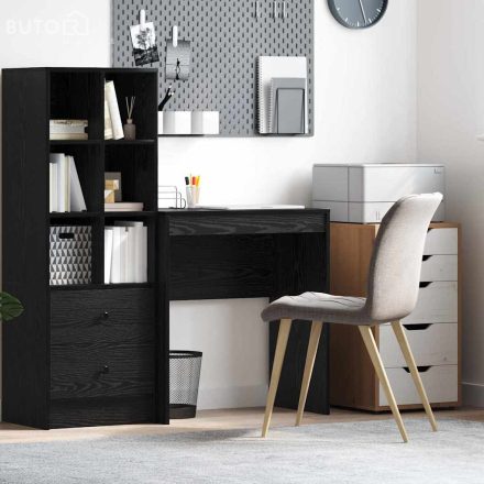 vidaXL Íróasztal Fekete tölgy Rétegelt fa 70 x 40 x 76 cm Íróasztal