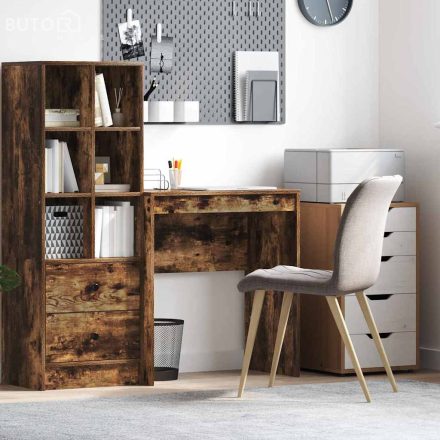 vidaXL Füstölt Tölgy Íróasztal Füstölt Tölgy MDF 70 x 40 x 76 cm Tartós
