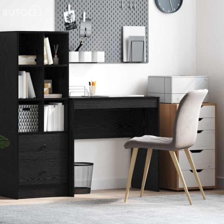 vidaXL Fekete tölgy íróasztal Fekete tölgy Szerelt fa 80 x 40 x 76 cm