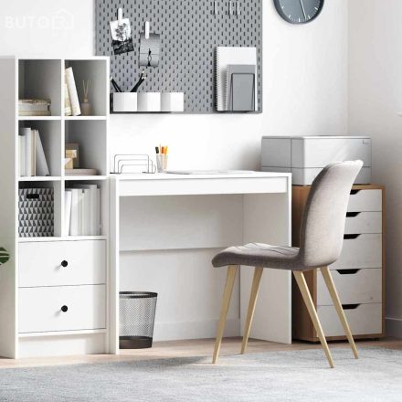 vidaXL Íróasztal Fehér Kiegyensúlyozott fa Közepes Minimalista