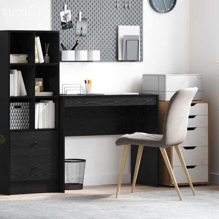 vidaXL Íróasztal Fekete tölgy Tervezett fa 90 x 40 x 76 cm Íróasztal