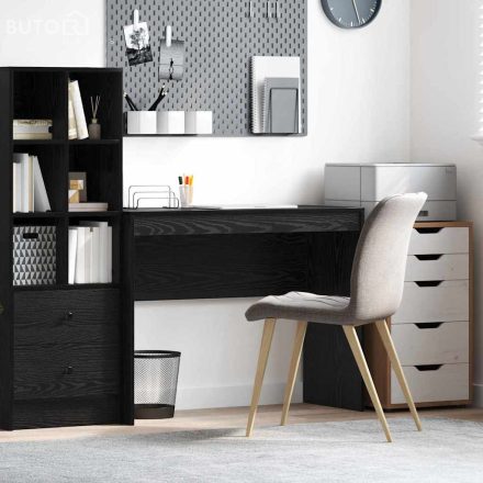 vidaXL Fekete tölgy íróasztal Fekete tölgy Mérnöki fa 100 x 40 x 76 cm