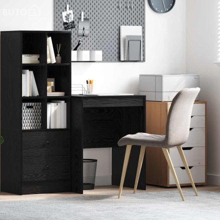 vidaXL Íróasztal Fekete tölgy Szerelt fa 60 x 50 x 76 cm Íróasztal