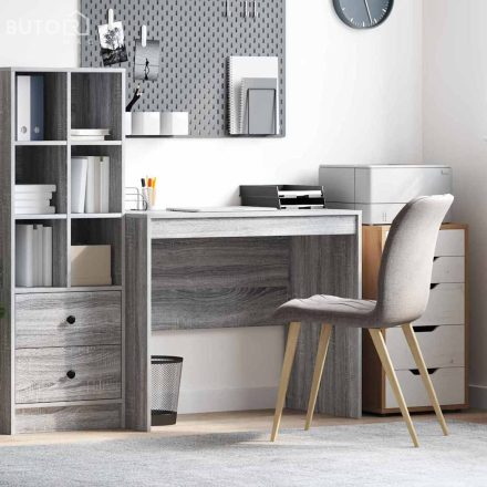 vidaXL Szürke Íróasztal Szürke sonoma MDF 90 x 50 x 76 cm