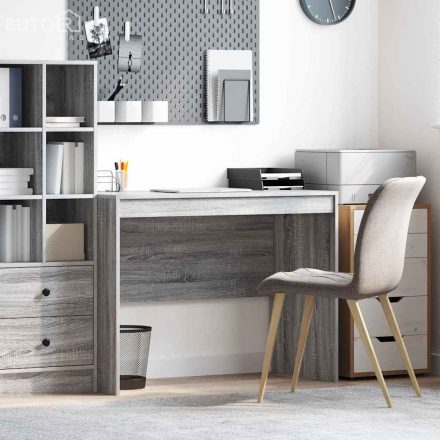vidaXL Íróasztal Szürke sonoma MDF, Furnér 100 x 50 x 76 cm Tartós