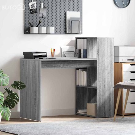 vidaXL Íróasztal Szürke Sonoma MDF, laminált Közepes Szürke íróasztal