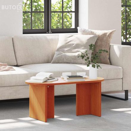 vidaXL Dohányzóasztal Viaszbarna 80 x 39.5 x 35 cm Tömör fenyőfa