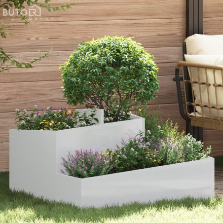 vidaXL virágcserép 80x80x50 cm galvanizált acél