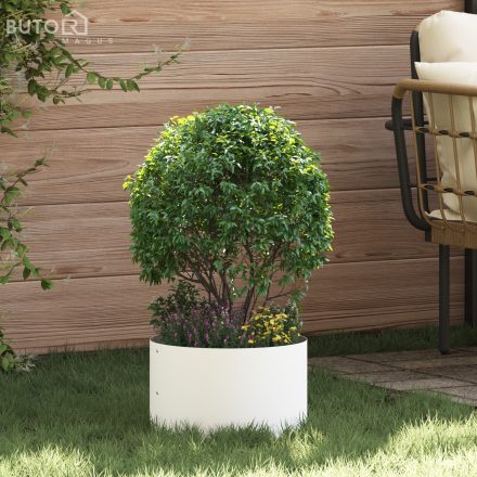 vidaXL Fehér Kerámia Cserép Fehér Kerámia 30 cm átmérő
