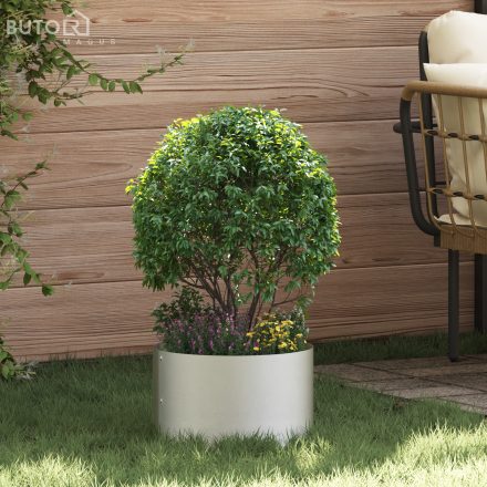 vidaXL Rozsdamentes acél cserép Rozsdamentes acél 30 cm átmérő Modern
