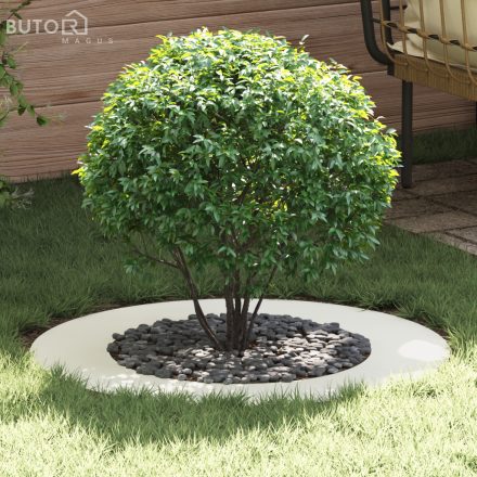 vidaXL Fehér Fém Virágcserép Fehér Fém 80 cm átmérő