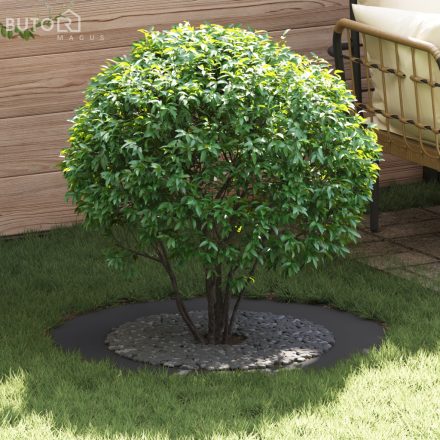vidaXL Műanyag Cserép Készlet Fekete Műanyag 90 cm átmérő Tartós