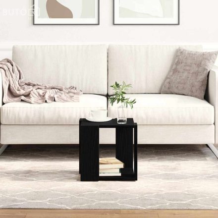 vidaXL Dohányzóasztal Musta tammi 32 x 32 x 30 cm Faanyag