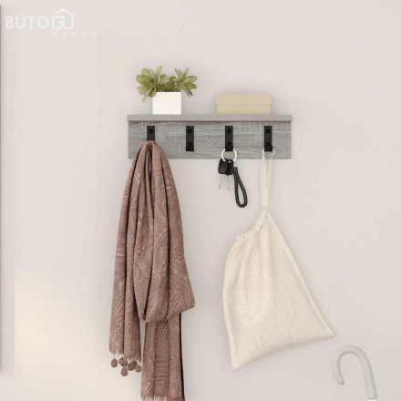 vidaXL Fali Kabáthorog Szürke sonoma 40 x 10.5 x 10.5 cm Faanyag