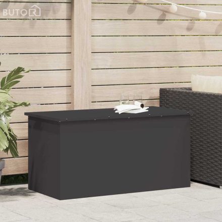 vidaXL Kültéri Tároló Doboz tárolóval Fekete 100 x 50.5 x 50 cm