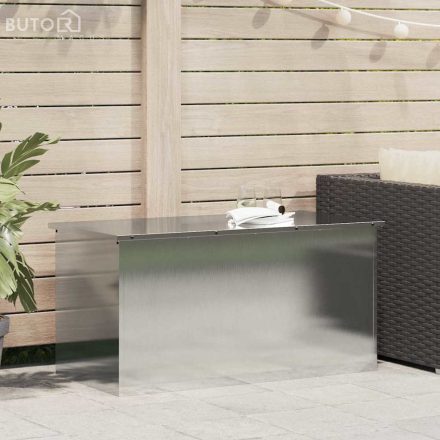 vidaXL Kültéri Tároló Doboz Ezüst 100 x 50.5 x 50 cm Rozsdamentes acél