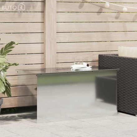 vidaXL Kültéri Tároló Doboz Ezüst 100 x 50.5 x 50 cm Horganyzott acél