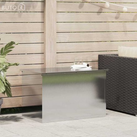 vidaXL Kültéri Tároló Doboz Ezüst 80 x 50.5 x 50 cm Rozsdamentes acél