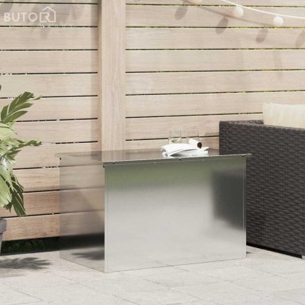 vidaXL Kültéri Tároló Doboz Ezüst 80 x 50.5 x 50 cm Horganyzott acél