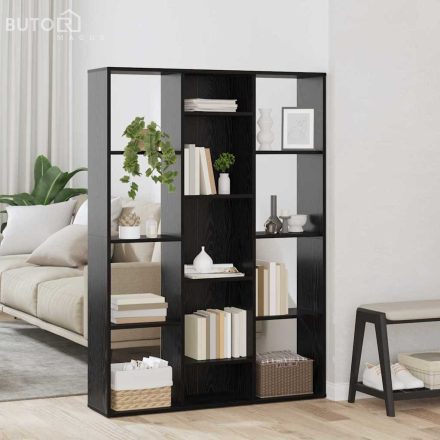 vidaXL Szobaelválasztó polcokkal Musta tammi 100 x 24 x 140 cm Faanyag