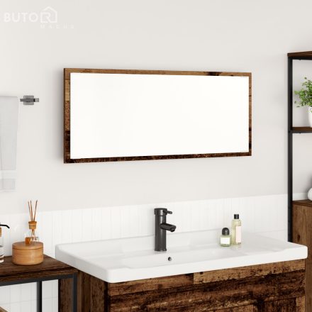 vidaXL Fürdőszoba Tükör Régi fa Szerelt fa, Üveg 90 x 8.5 x 37 cm Tükör