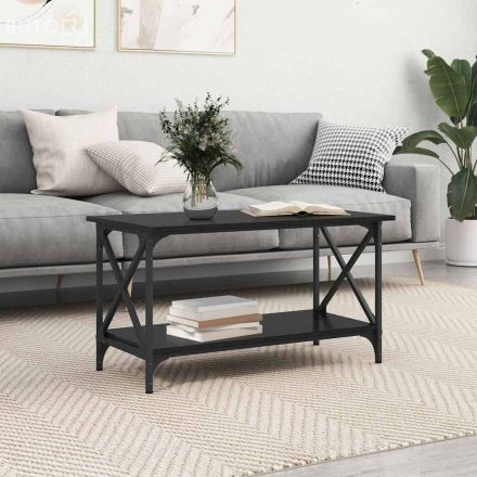 vidaXL Dohányzóasztal Musta tammi 80 x 45 x 45.5 cm Faanyag