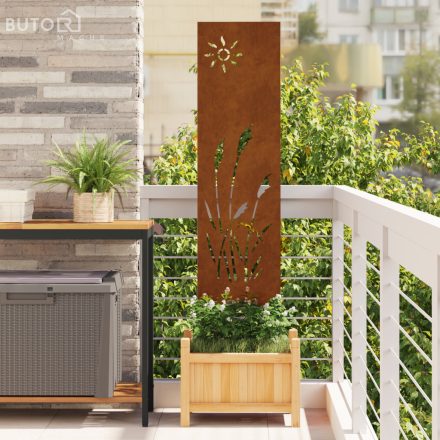 vidaXL Kerti dekoratív panel Rozsdás 32 x 140 cm időjárásálló acél