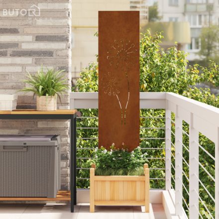 vidaXL Kerti dekoratív panel Rozsdás 32 x 140 cm időjárásálló acél