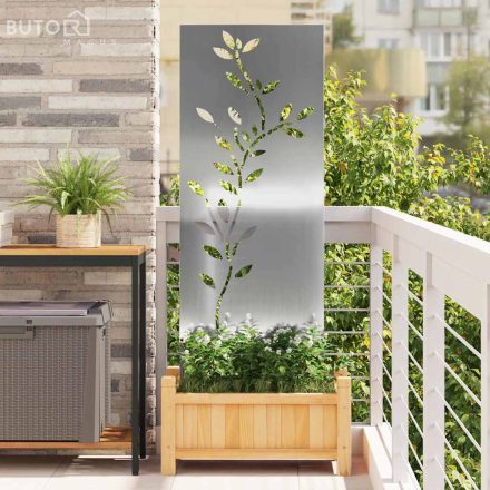 vidaXL Kerti dekoratív panel Ezüst 50 x 140 cm Horganyzott acél