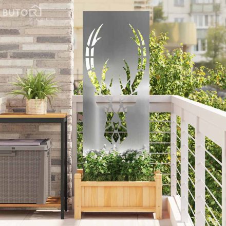 vidaXL Kerti dekoratív panel Ezüst 50 x 140 cm Horganyzott acél