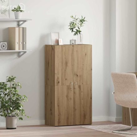 vidaXL Irodai szekrény ajtóval kézműves tölgy 60 x 32 x 115 cm Faanyag