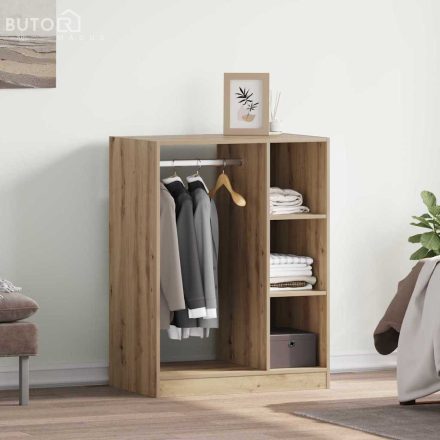 vidaXL Ruhásszekrény polcokkal kézműves tölgy 77 x 48 x 102 cm Faanyag