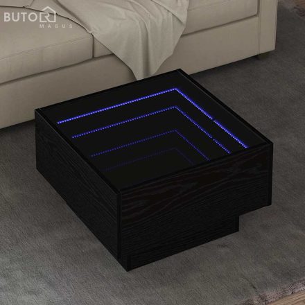 vidaXL Dohányzóasztal Musta tammi 50 x 50 x 30 cm Faanyag