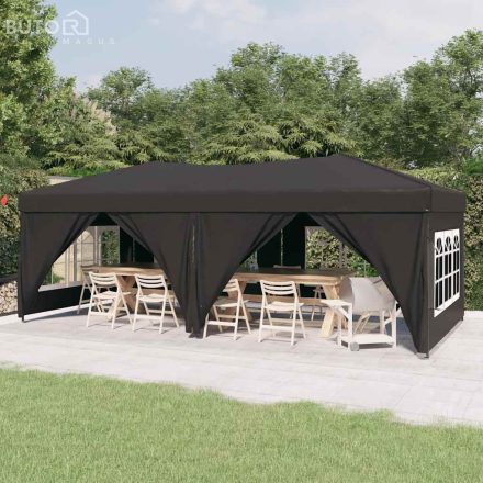 vidaXL antracitszürke összecsukható partisátor oldalfalakkal 3 x 6 m