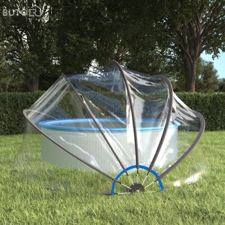 vidaXL kerek PVC medencekupola 406x203 cm