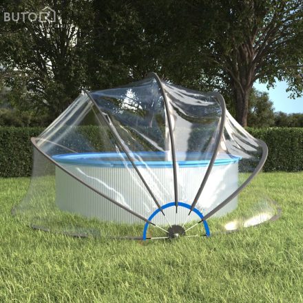 vidaXL kerek PVC medencekupola 467x234 cm