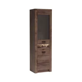 Vitrines szekrény, kőris sötét, INFINITY I-04