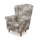 füles fotel puffal, szövet patchwork Viorica 1, ASTRID