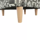 füles fotel puffal, szövet patchwork N1, ASTRID